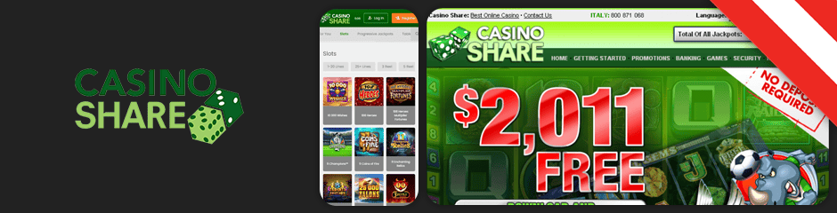 casino share bonus